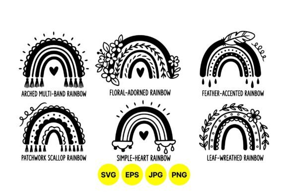 Boho Rainbow Clipart Collection Guide