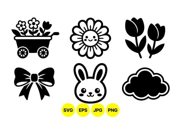 Bringing the Season to Life with Cute Spring Floral Vector Clipart