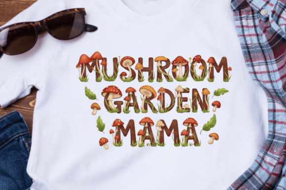 Cultivating Brand Identity: The Strategic Value of Mushroom Garden Mama Text with Mushrooms and Whimsical Design Elements