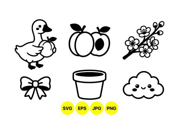 Cute Farm Spring Clipart Set for Designers