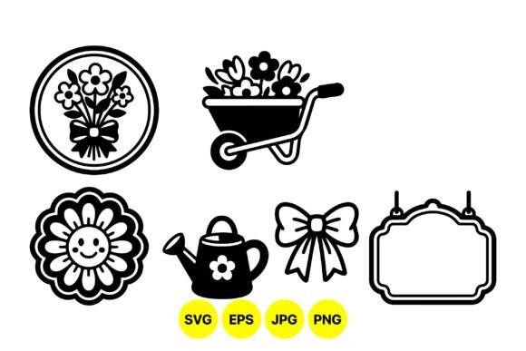 Cute Garden SVG Clipart Pack: A Versatile Toolkit for Floral Design