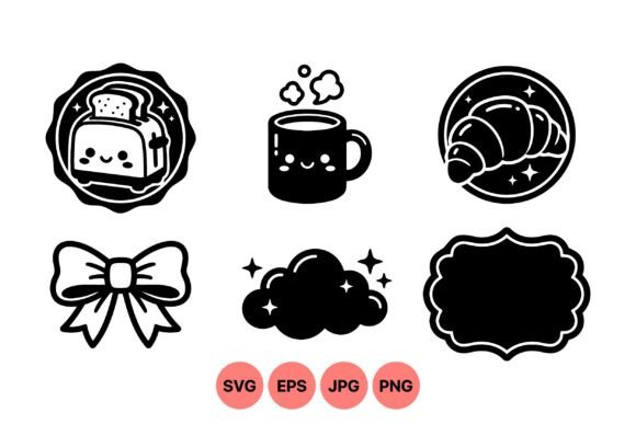 Cute Kawaii Breakfast Clipart for Design