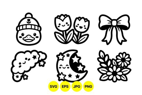Cute Kawaii Clipart Collection for Design
