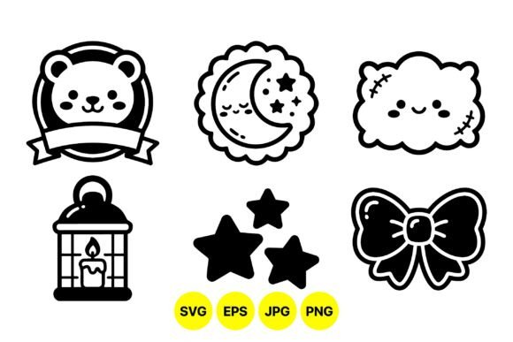 Cute Kawaii Nighttime Icons: A Practical Asset for Modern Design