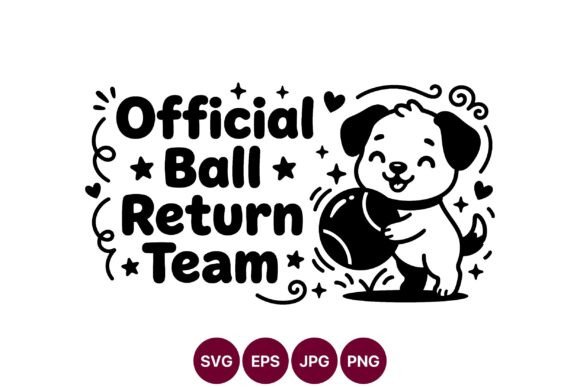 Cute Puppy Ball Return Design: Elevating Your Crafting Projects with Playful Vector Art