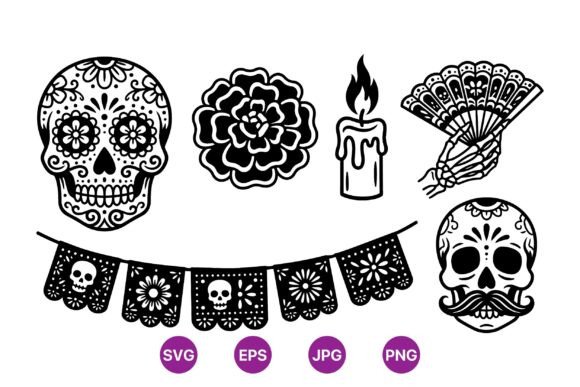 Day of Dead Vector Icons for Designers