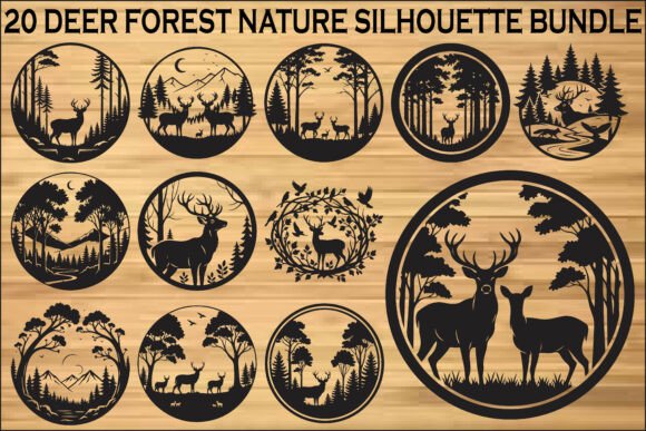 Deer Forest Nature SVG Bundle for Crafts