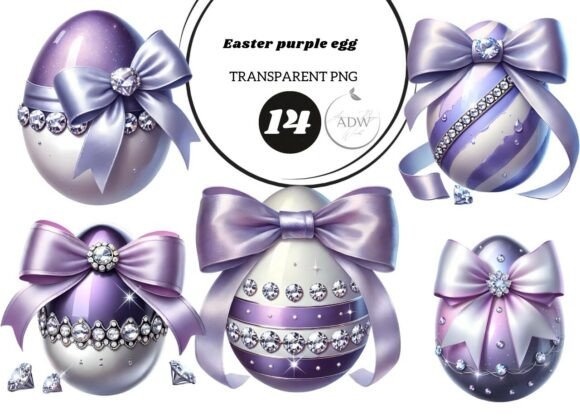 Easter Purple Egg: Elevating Spring Designs with Elegant Illustrations