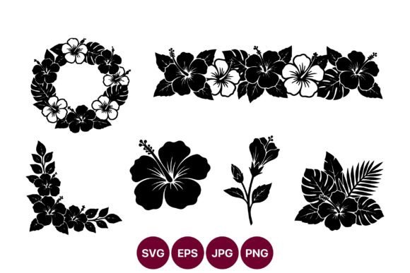 Elevating Digital Design with Monochrome Tropical Motifs