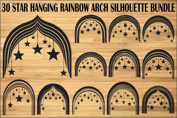 Elevating Modern Nursery Aesthetics with the Star Rainbow Arch SVG Bundle