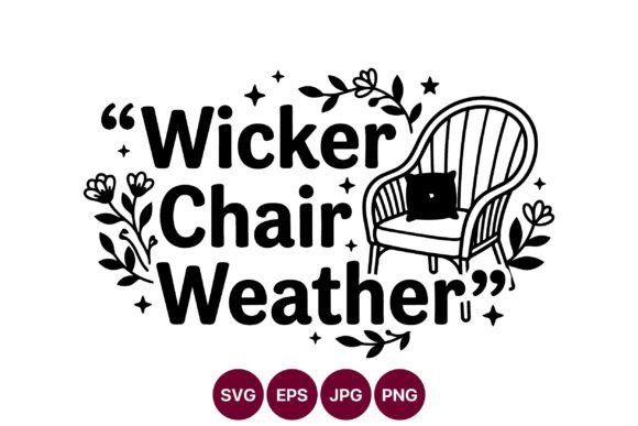 Embracing the Aesthetic of Wicker Chair Weather Phrase Black and White Design