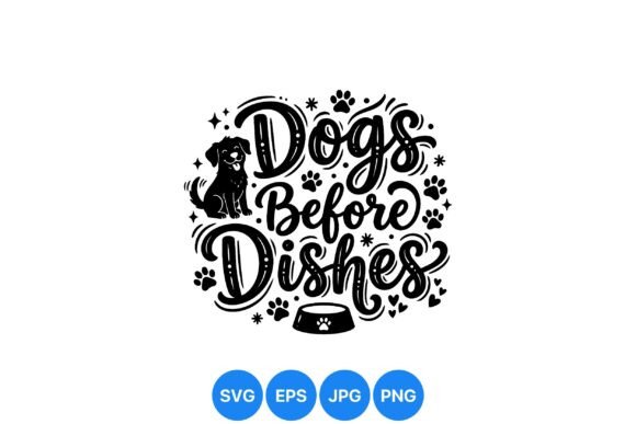 Evaluating the Dogs Before Dishes SVG Design for Creative Projects