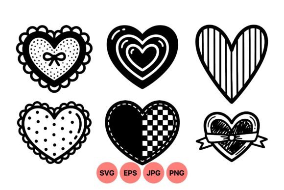 Evaluating the Hand Drawn Heart Clipart Set