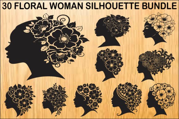 Floral Woman Silhouette SVG: Elevating Creative Projects with Nature and Grace