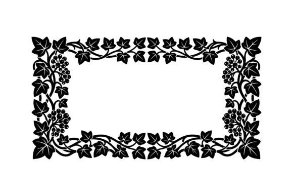 Grape Vine Ivy Leaf Garden Frame Vector: Elevating Your Design Projects