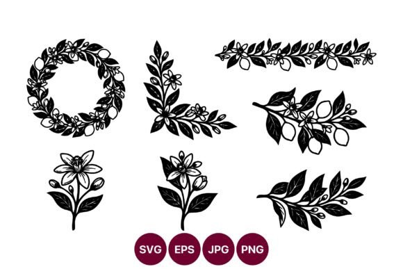 Integrating Floral Wreaths and Branches Vector Art into Professional Design Workflows