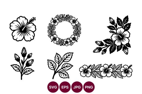 Integrating the Vector Hibiscus Flower Garland into Your Creative Workflow