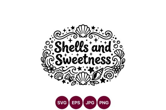 Shells and Sweetness Hand Lettering: A Versatile Asset for Coastal Creatives