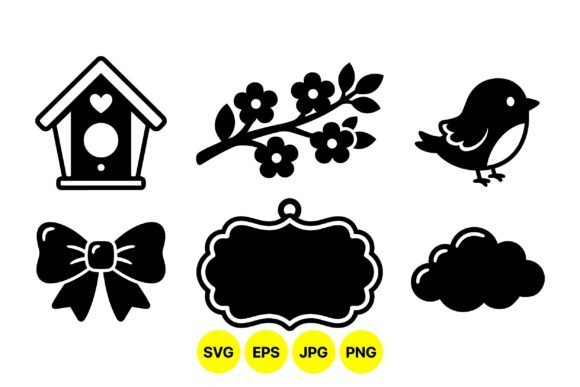 Spring Clipart Birdhouse Icons: A Versatile Design Resource