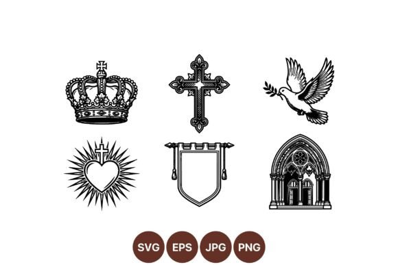 Strategic Branding with Vintage Religious SVG Clipart Set