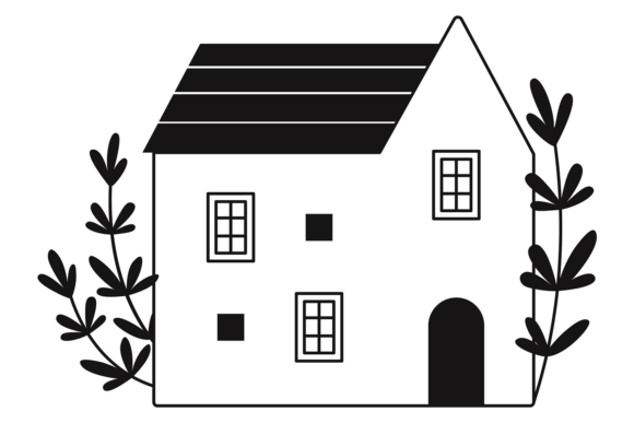 Sweet Home Doodle Drawing Guide