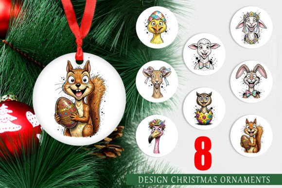 Wacky Easter Animal Ornament PNGs